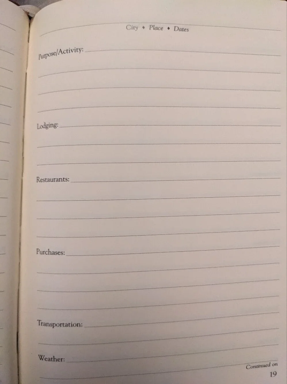 Vintage Travel Journal